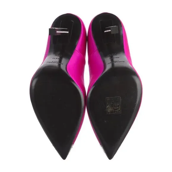 ❤️Saint Laurent Satin Crystal Pumps❤️ - Picture 5 of 5